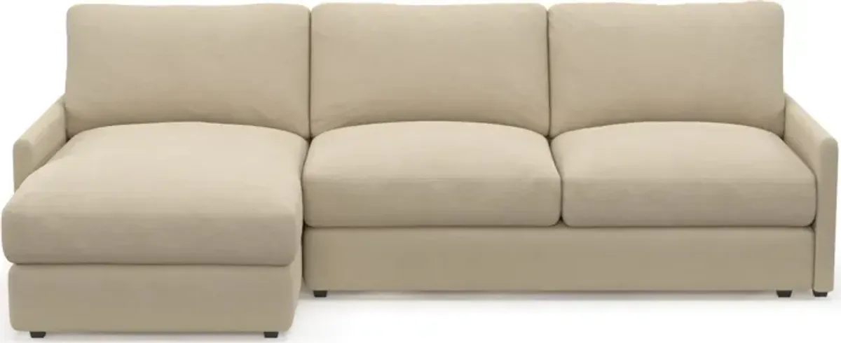 Jasper Foam Comfort 2-Piece Sectional with Left-Facing Chaise - Merrimac Ecru