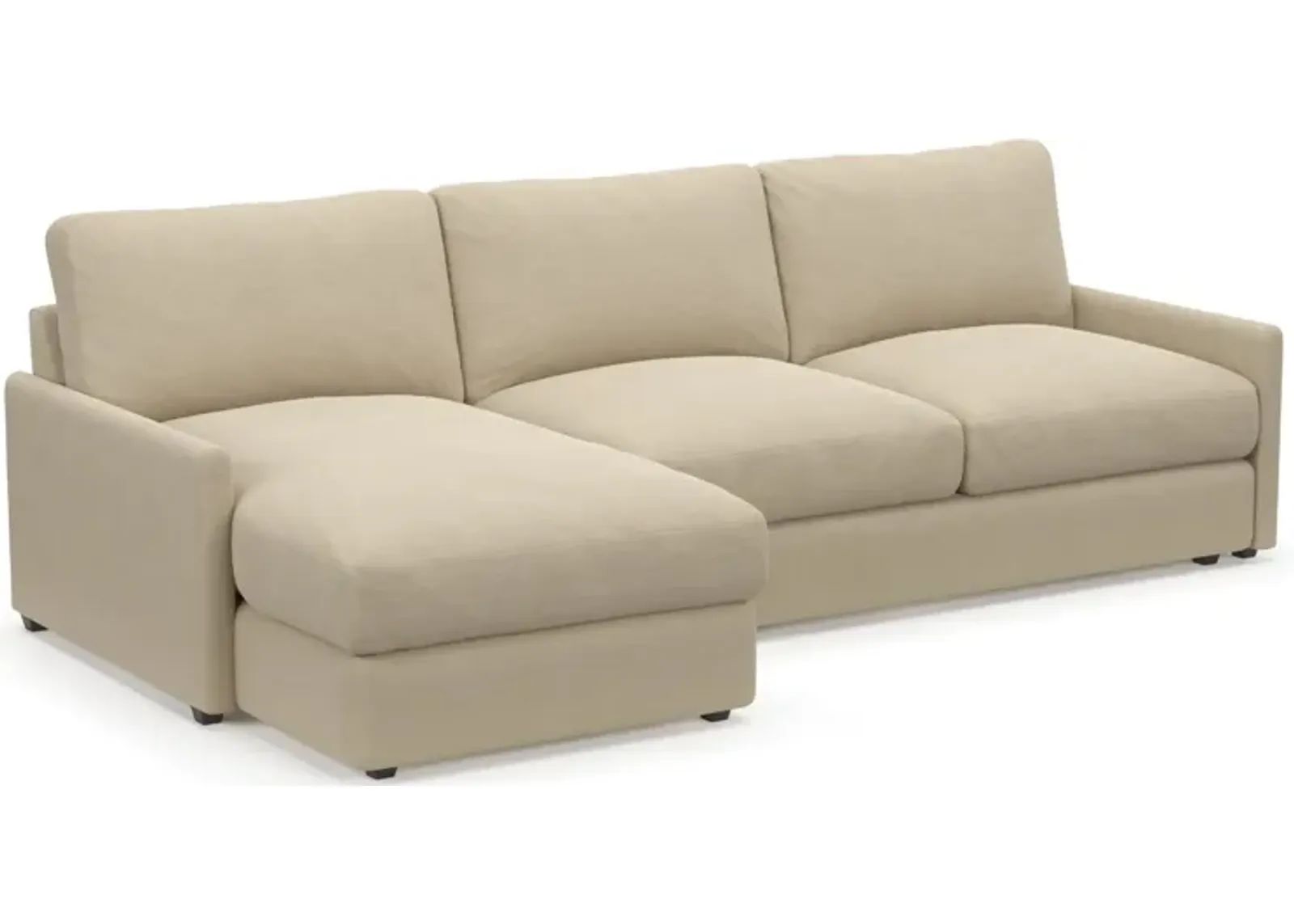 Jasper Foam Comfort 2-Piece Sectional with Left-Facing Chaise - Merrimac Ecru