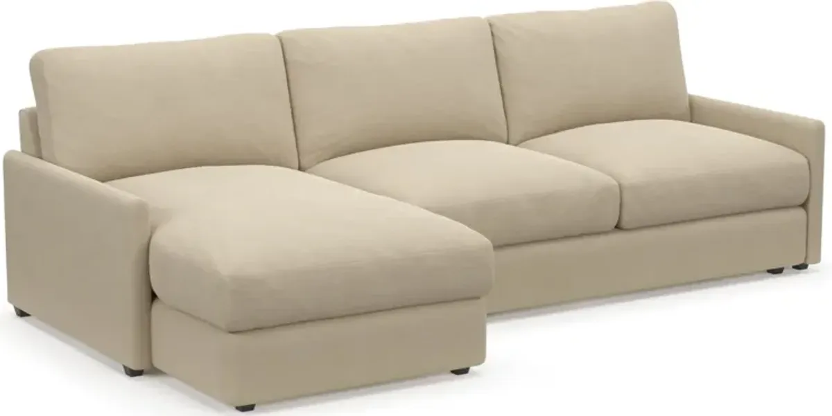 Jasper Foam Comfort 2-Piece Sectional with Left-Facing Chaise - Merrimac Ecru