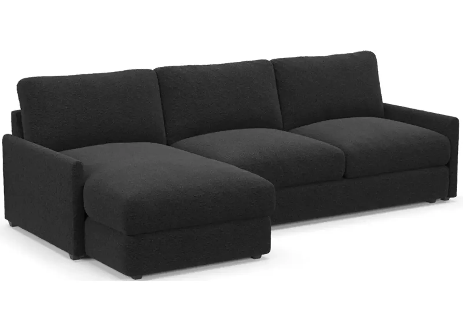 Jasper Foam Comfort 2-Piece Sectional with Left-Facing Chaise - Bloke Obsidian