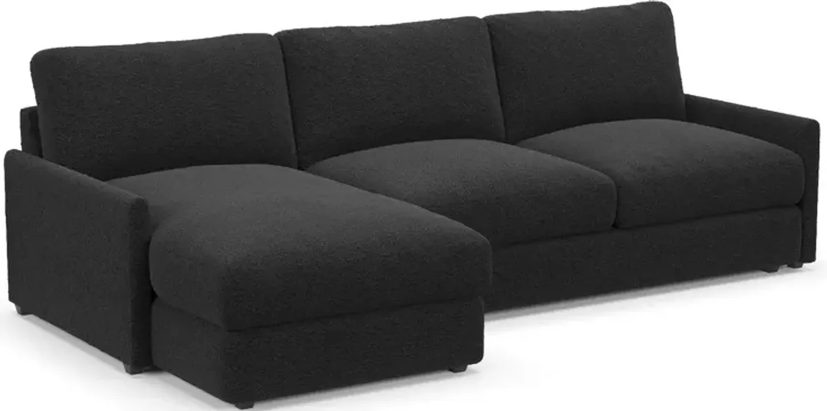 Jasper Foam Comfort 2-Piece Sectional with Left-Facing Chaise - Bloke Obsidian