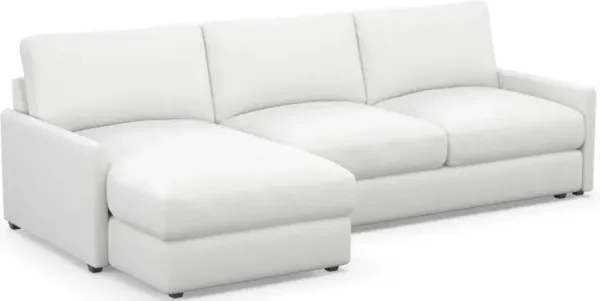 Jasper Foam Comfort 2-Piece Sectional with Left-Facing Chaise - Lovie Chalk