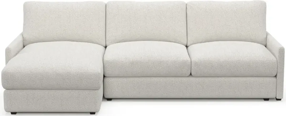 Jasper Foam Comfort 2-Piece Sectional - River Rock Ivory