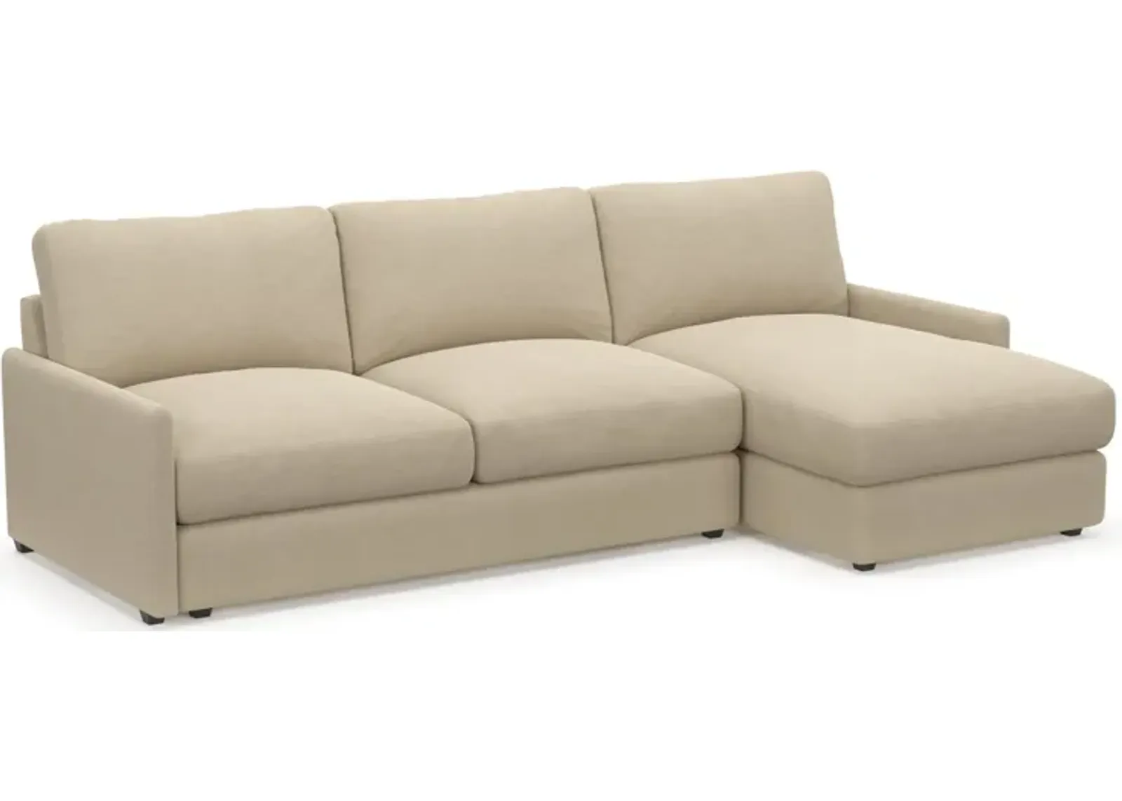 Jasper Hybrid Comfort 2-Piece Sectional with Right-Facing Chaise - Merrimac Ecru