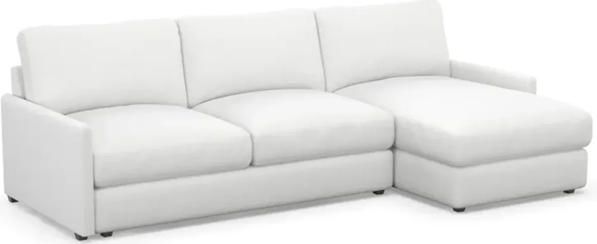 Jasper Hybrid Comfort 2-Piece Sectional with Right-Facing Chaise - Lovie Chalk