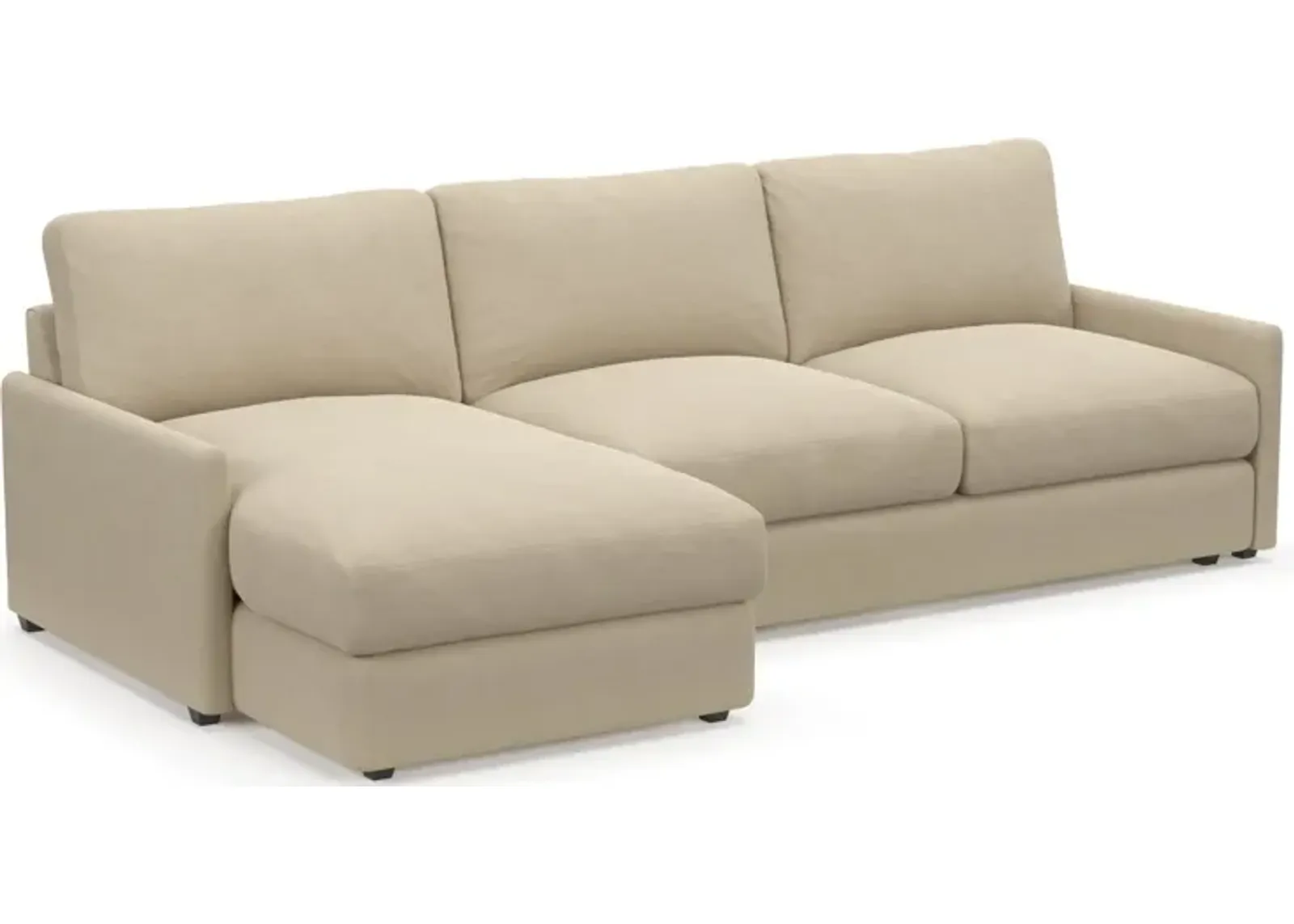 Jasper Hybrid Comfort 2-Piece Sectional with Left-Facing Chaise - Merrimac Ecru