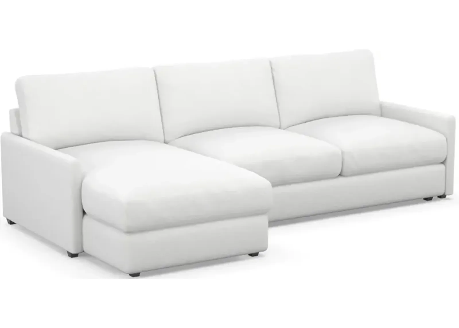 Jasper Hybrid Comfort 2-Piece Sectional with Left-Facing Chaise - Lovie Chalk