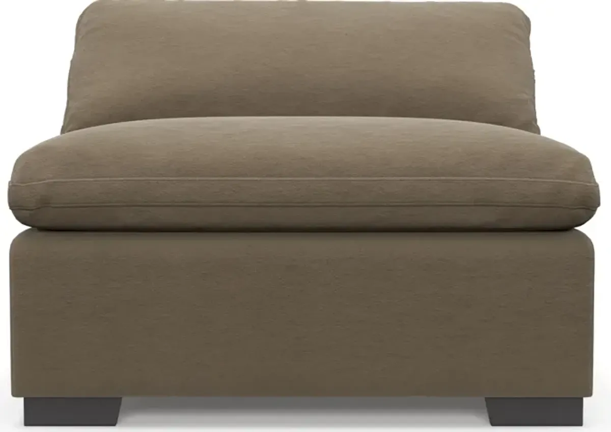 Plush Core Comfort Armless Chair - Merrimac Brownstone