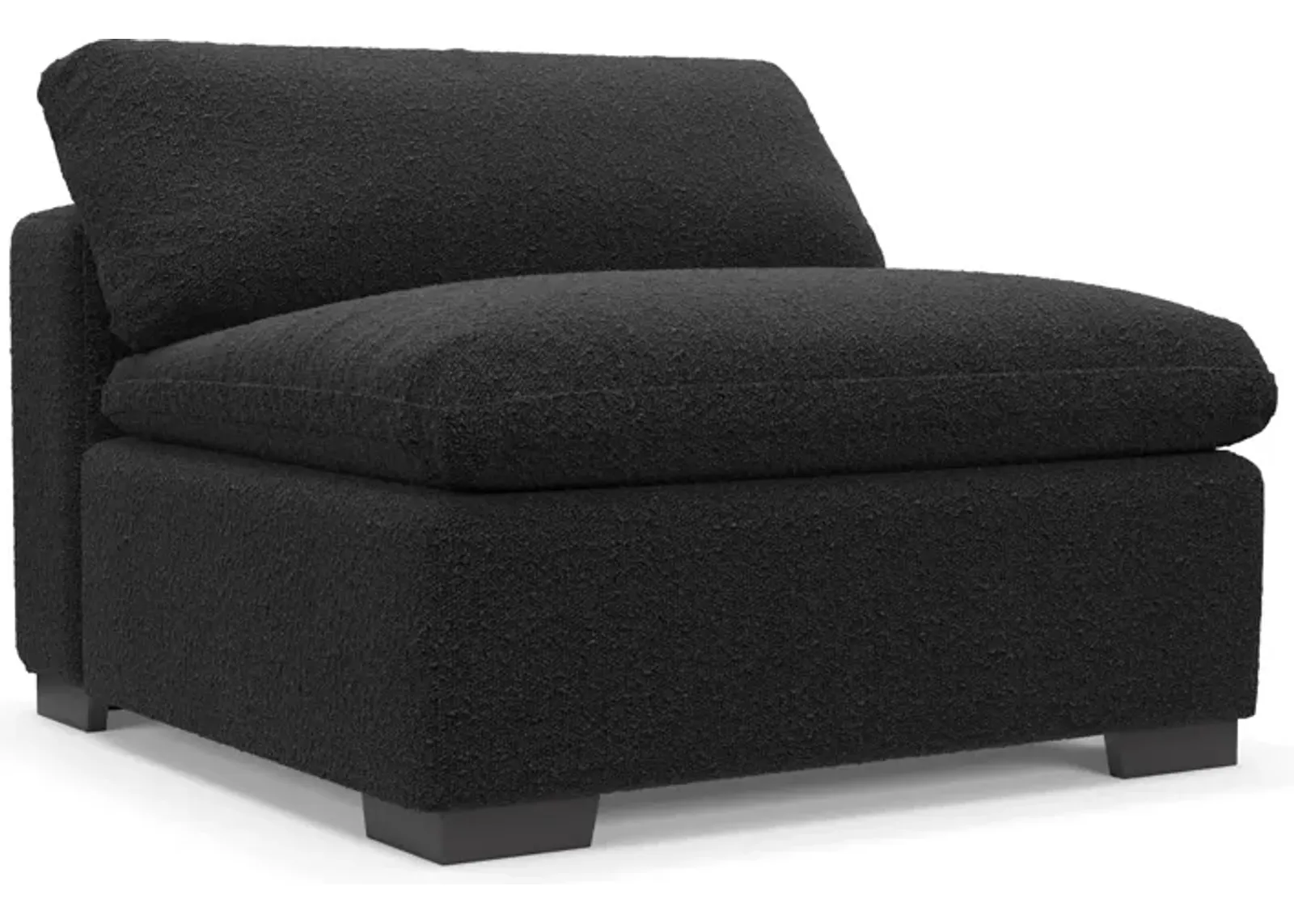 Plush Core Comfort Armless Chair - Bloke Obsidian