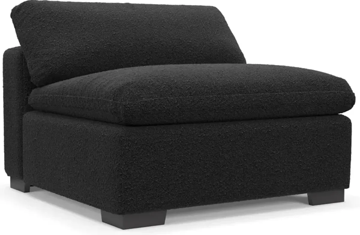 Plush Core Comfort Armless Chair - Bloke Obsidian