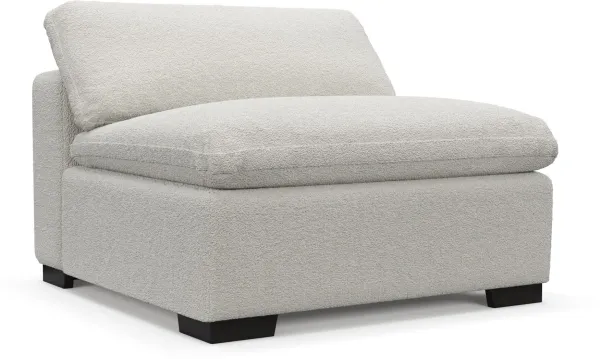Plush Core Comfort Armless Chair - Texel Gray