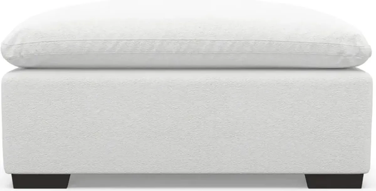 Plush Core Comfort Ottoman - Lovie Chalk