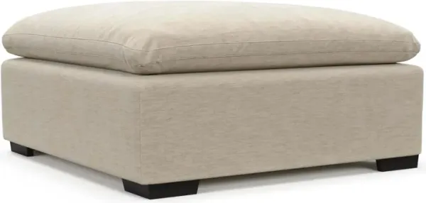 Plush Core Comfort Ottoman - Luscious Champagne
