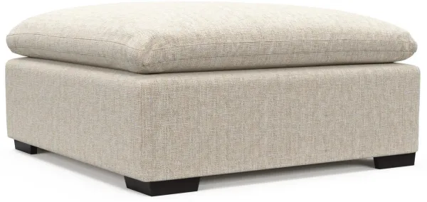 Plush Core Comfort Ottoman - Haley Ivory