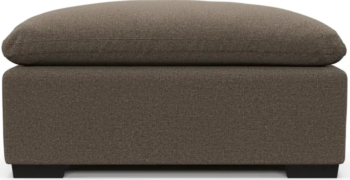Plush Core Comfort Ottoman - Liv Umber