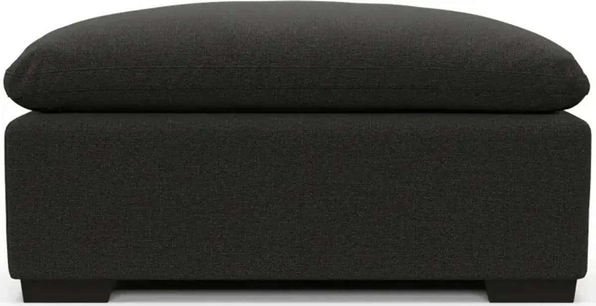 Plush Core Comfort Ottoman - Liv Onyx