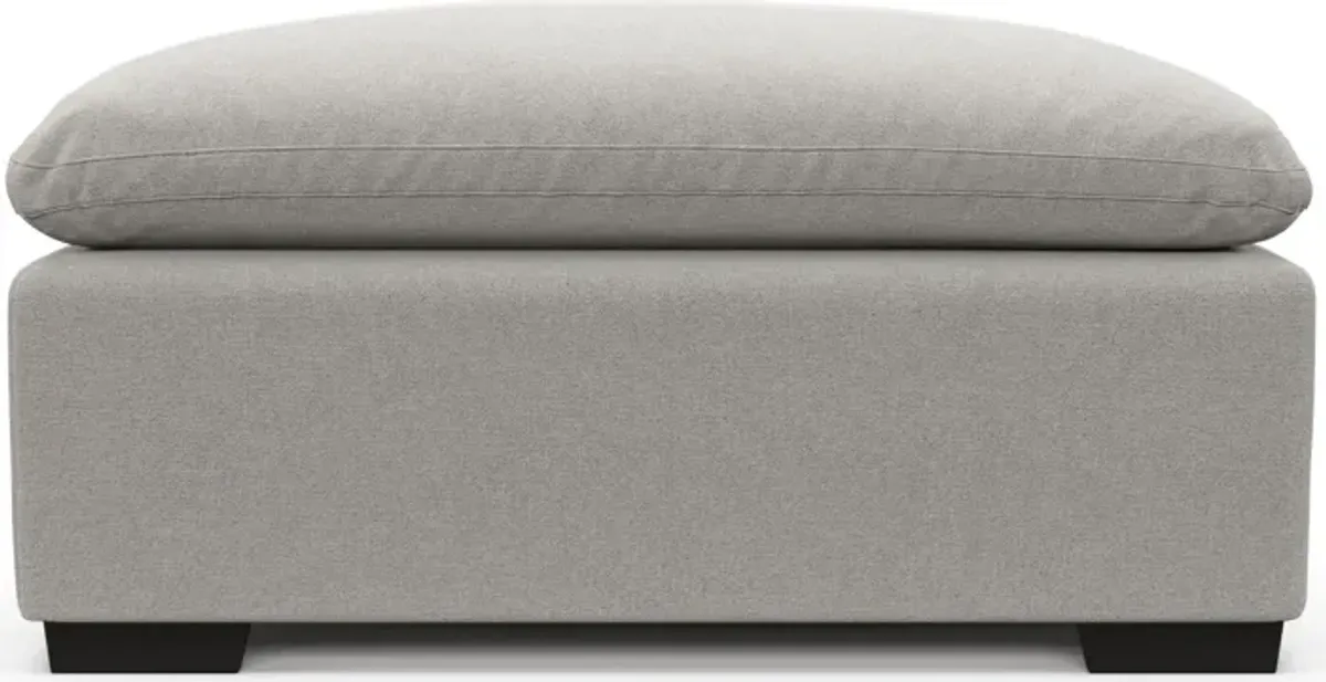 Plush Core Comfort Ottoman - Basker Dove