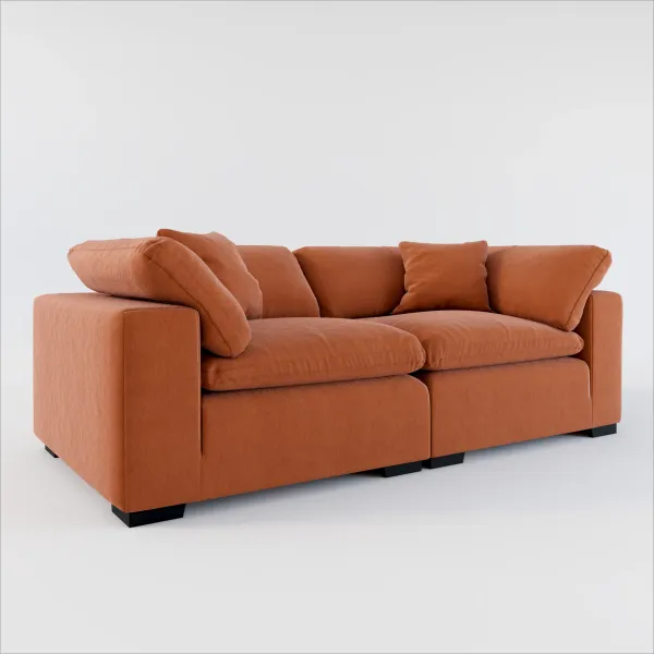 Plush Core Comfort 2-Piece Sofa - Merrimac Brick