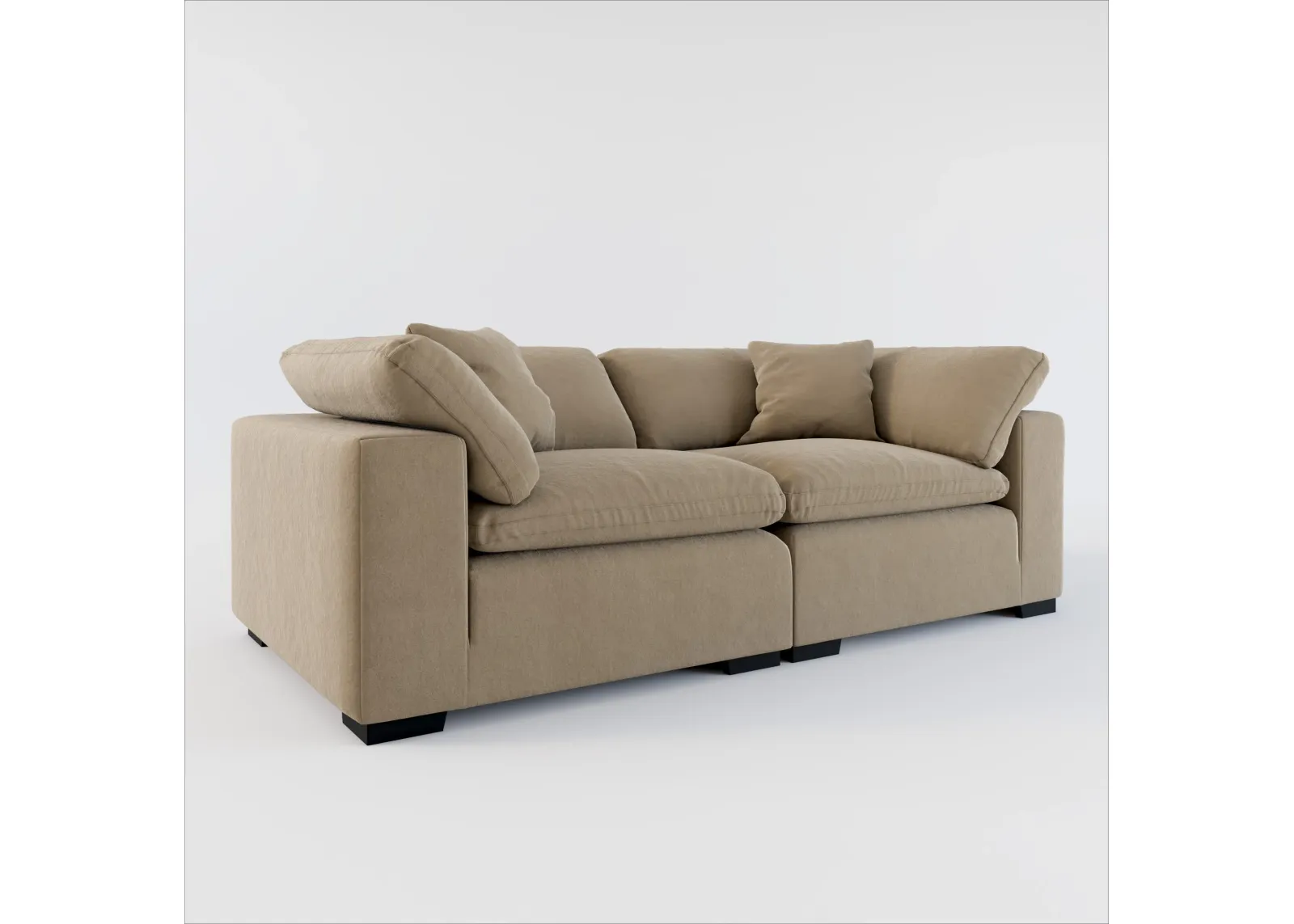 Plush Core Comfort 2-Piece Sofa - Merrimac Brownstone