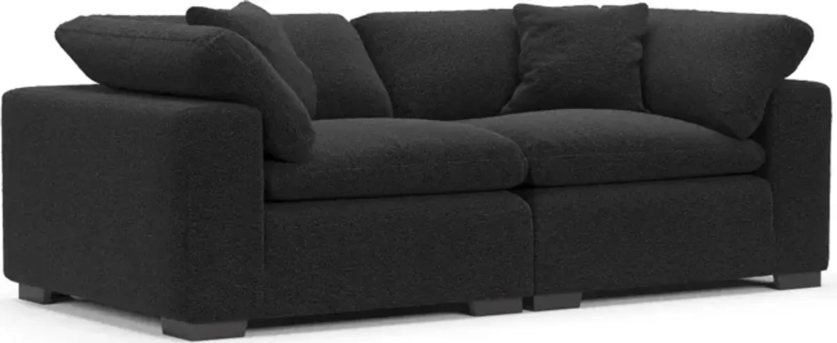 Plush Core Comfort 2-Piece Sofa - Bloke Obsidian