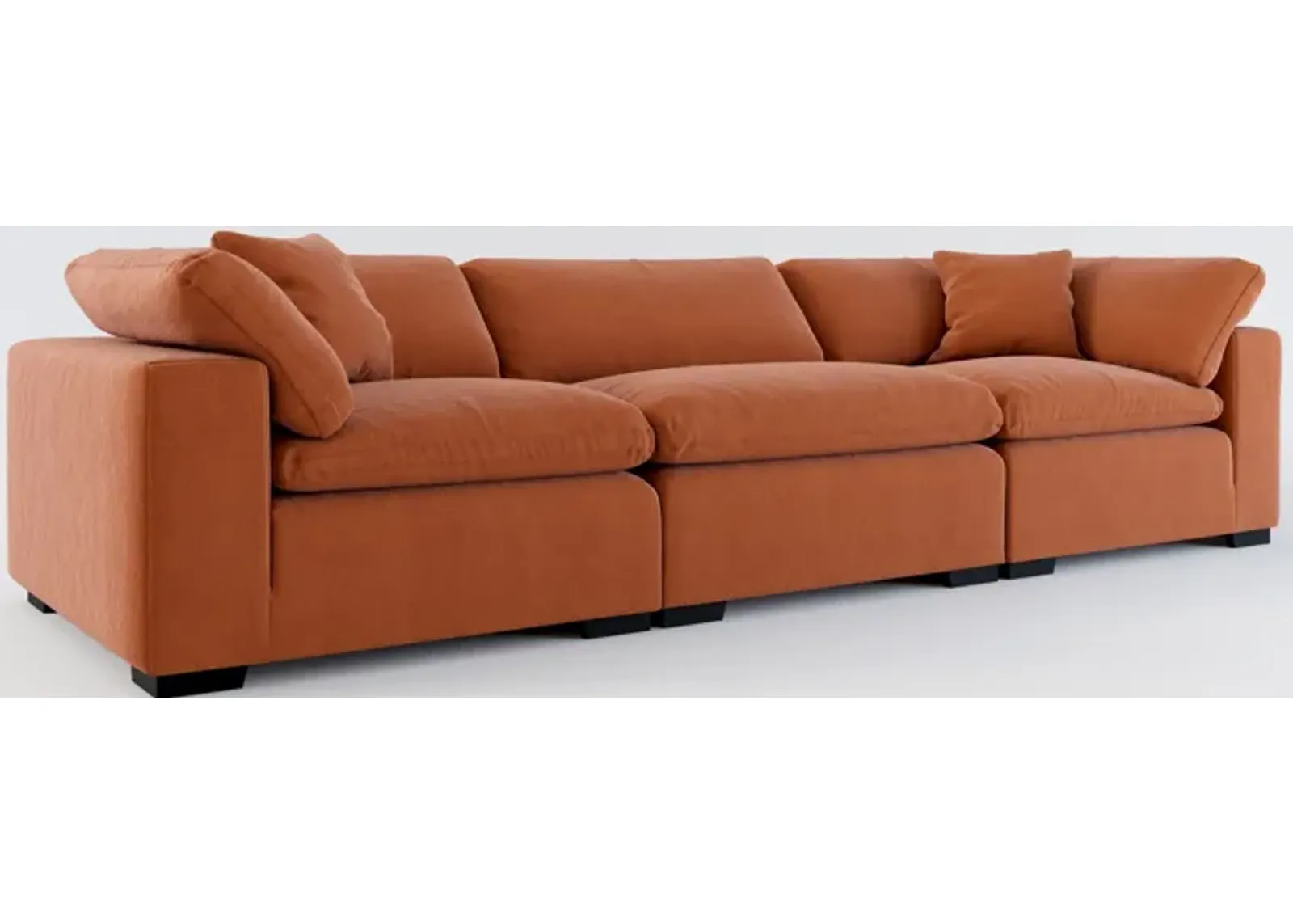 Plush Core Comfort 3-Piece Sofa - Merrimac Brick