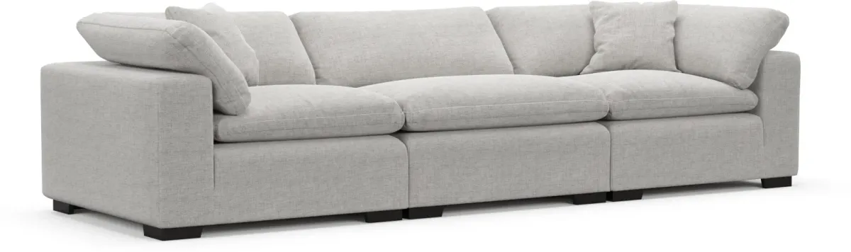 Plush Core Comfort 3-Piece Sofa - Adario Fog