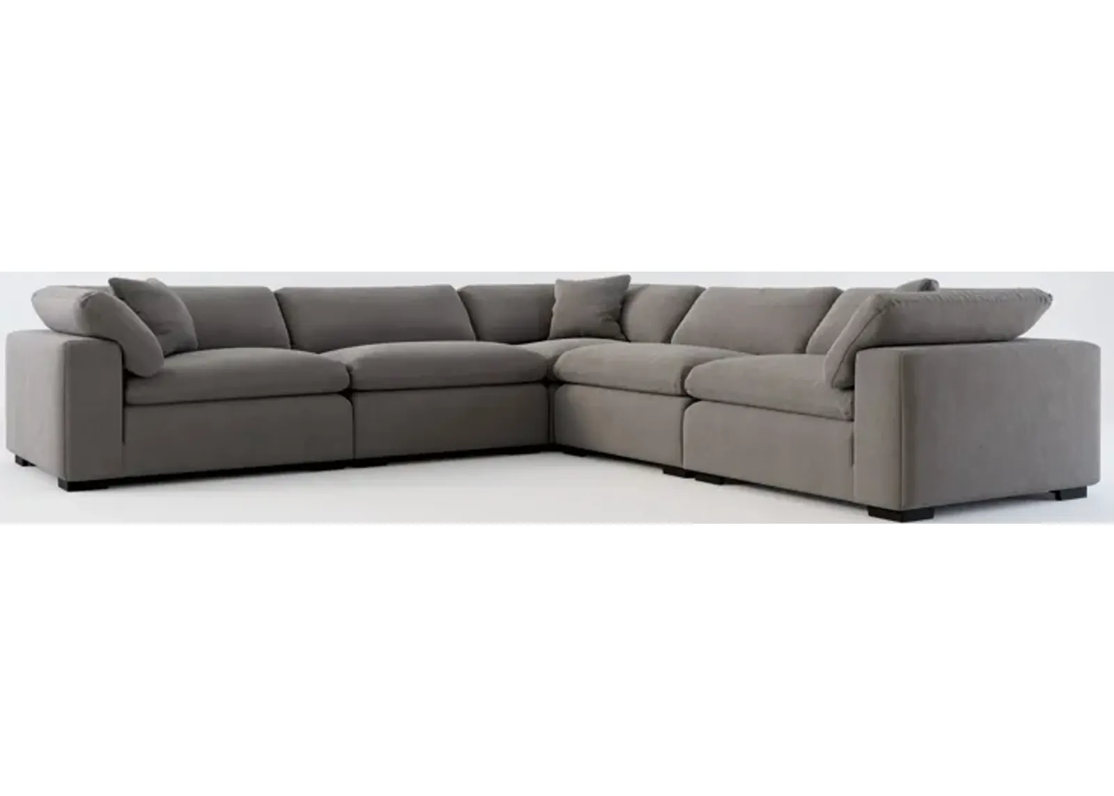 Plush Core Comfort 5-Piece Sectional - Merrimac Ash