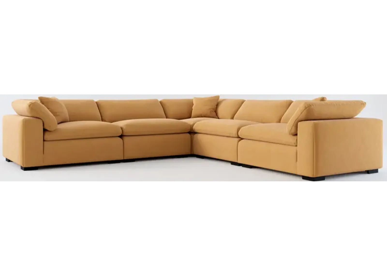 Plush Core Comfort 5-Piece Sectional - Merrimac Topaz