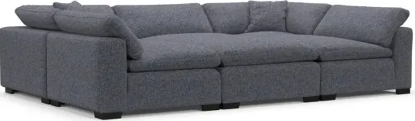 Plush Core Comfort Sectional - Haley Navy
