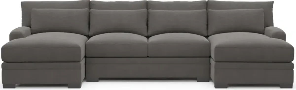 Winston Hybrid Comfort 3-Piece Sectional with Dual Chaise - Merrimac Ash