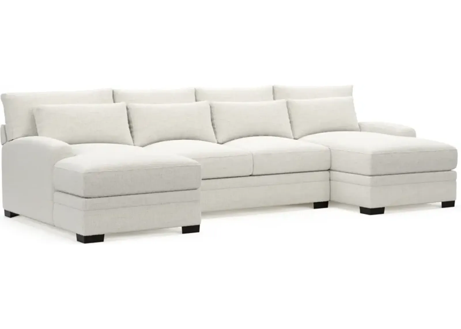 Winston Hybrid Comfort 3-Piece Sectional with Dual Chaise - Bantu Pearl