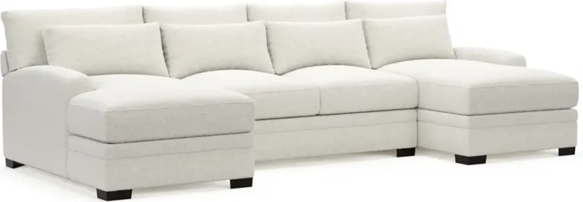 Winston Hybrid Comfort 3-Piece Sectional with Dual Chaise - Bantu Pearl