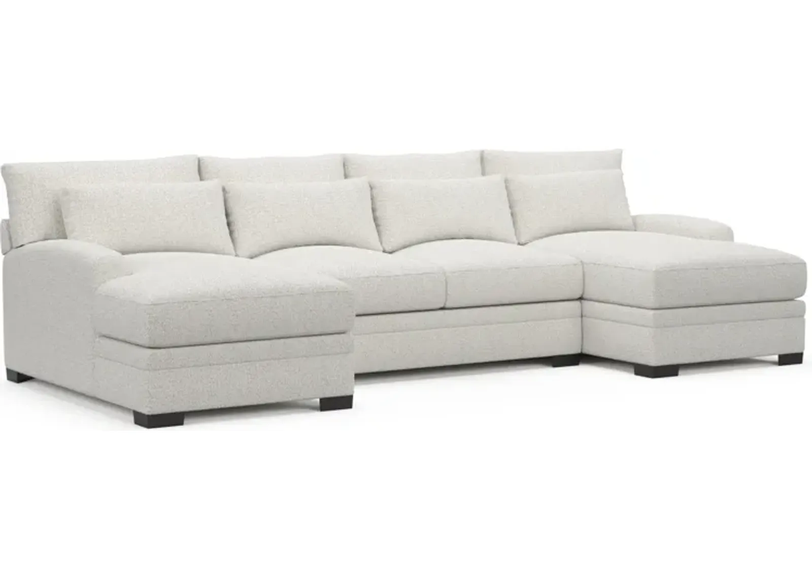 Winston Hybrid Comfort 3-Piece Sectional with Dual Chaise - River Rock Ivory