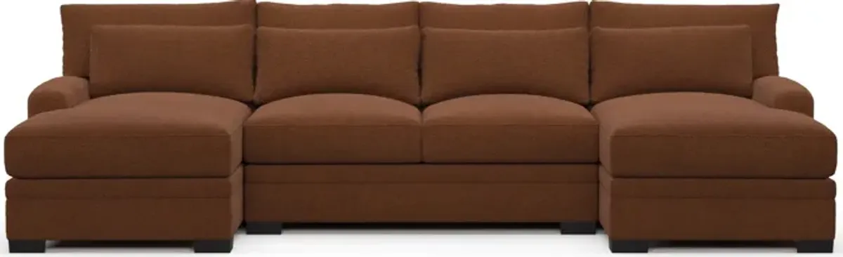 Winston Hybrid Comfort Sectional - Nora Chocolate