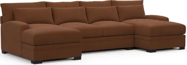 Winston Hybrid Comfort Sectional - Nora Chocolate