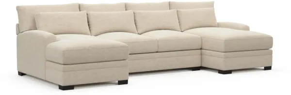 Winston Foam Comfort Sectional - Luscious Champagne