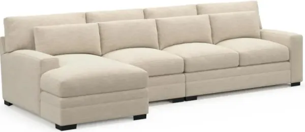 Boston Hybrid Comfort Sectional - Luscious Champagne