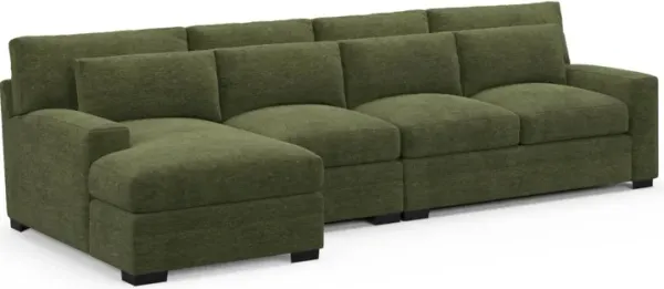 Boston Hybrid Comfort Sectional - Luscious Green