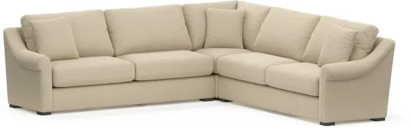 Bowery Foam Comfort 3-Piece Sectional - Merrimac Ecru