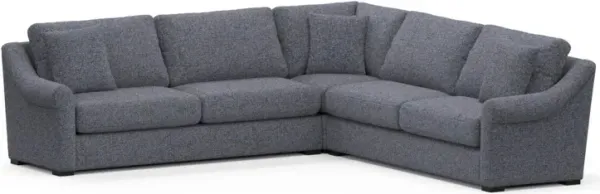 Bowery Foam Comfort Sectional - Haley Navy