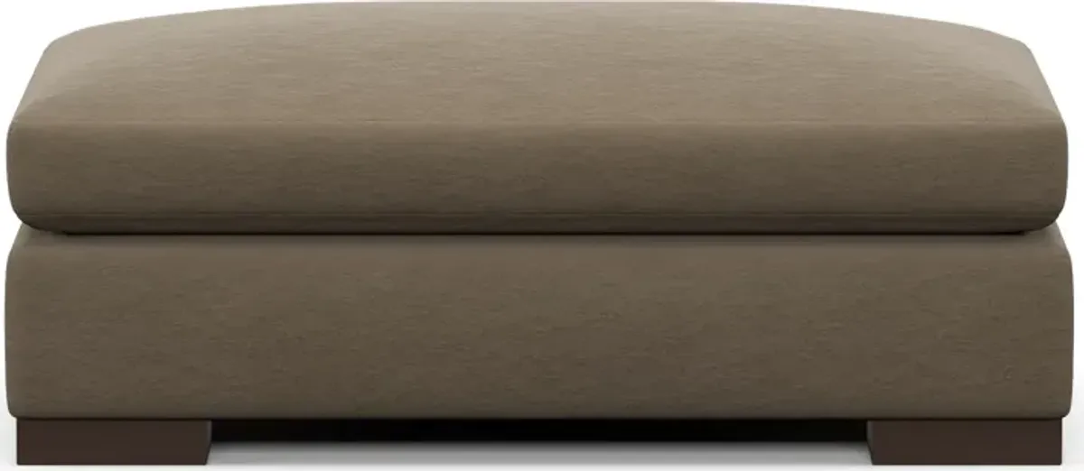 Ethan Foam Comfort Ottoman - Merrimac Brownstone