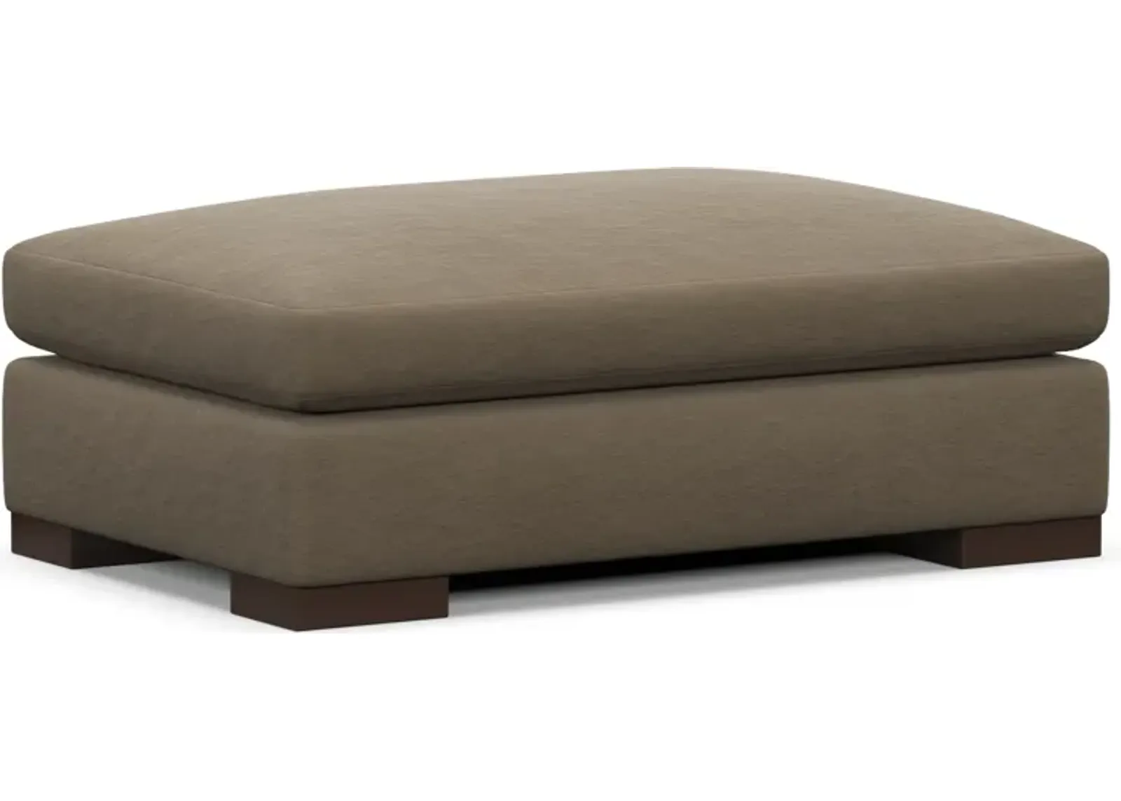 Ethan Foam Comfort Ottoman - Merrimac Brownstone