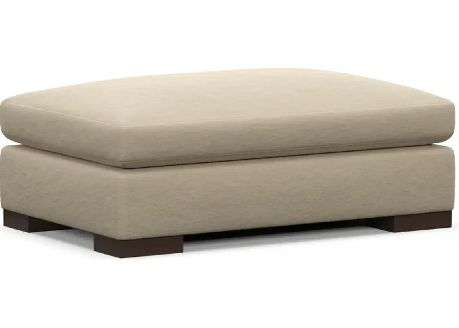 Ethan Foam Comfort Ottoman - Merrimac Ecru