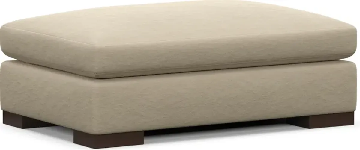 Ethan Foam Comfort Ottoman - Merrimac Ecru