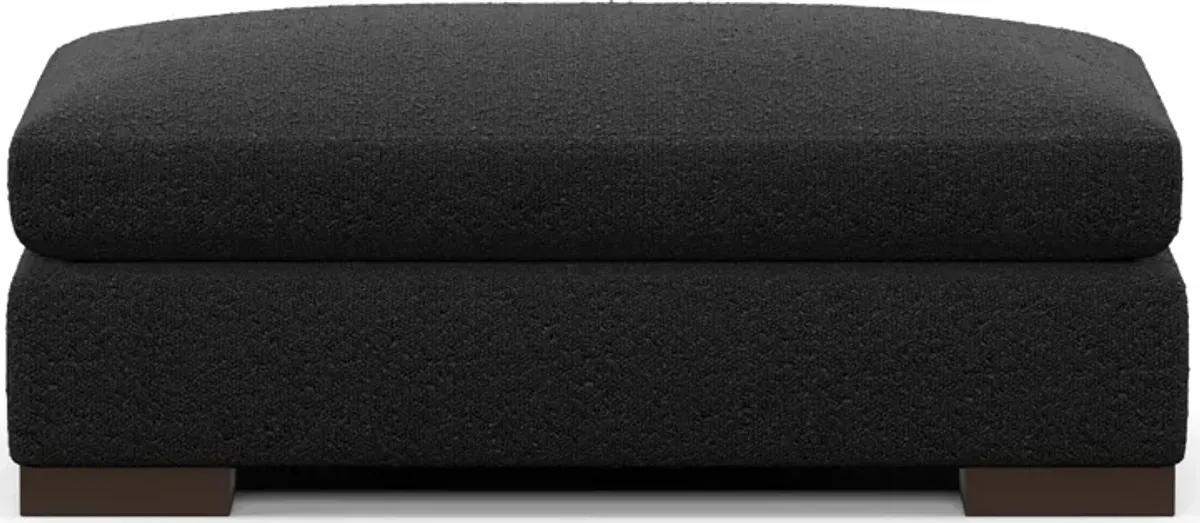 Ethan Foam Comfort Ottoman - Bloke Obsidian