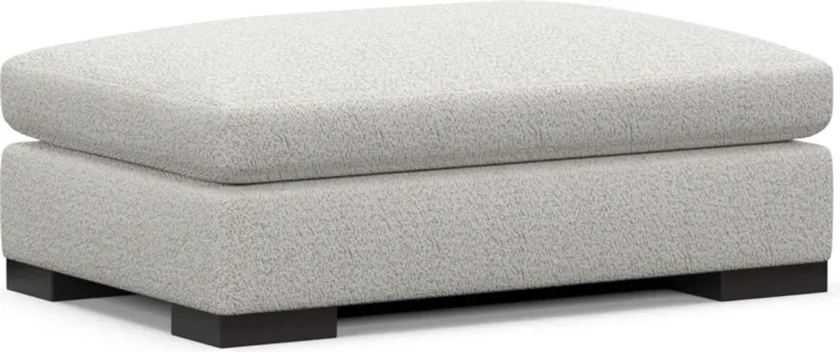 Ethan Foam Comfort Ottoman - River Rock Ivory