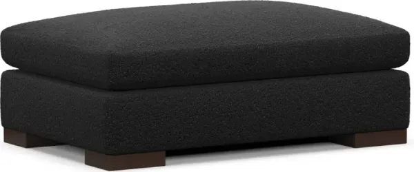 Ethan Hybrid Comfort Ottoman - Bloke Obsidian