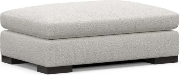 Ethan Hybrid Comfort Ottoman - River Rock Ivory