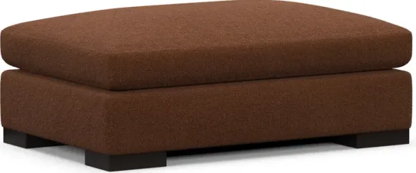 Ethan Hybrid Comfort Ottoman - Nora Chocolate