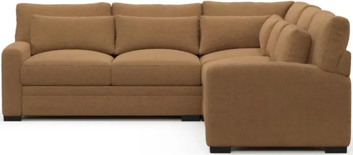 Boston Hybrid Comfort Sectional - Texel Caramel
